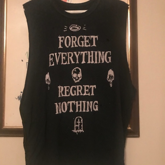 UNIF Tops - UNIF - Forget Everything Regret Nothing Muscle Tee
